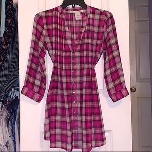 Plaid Tie Dress